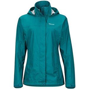 Marmot Precip Rain Jacket Green w Hood Sz M